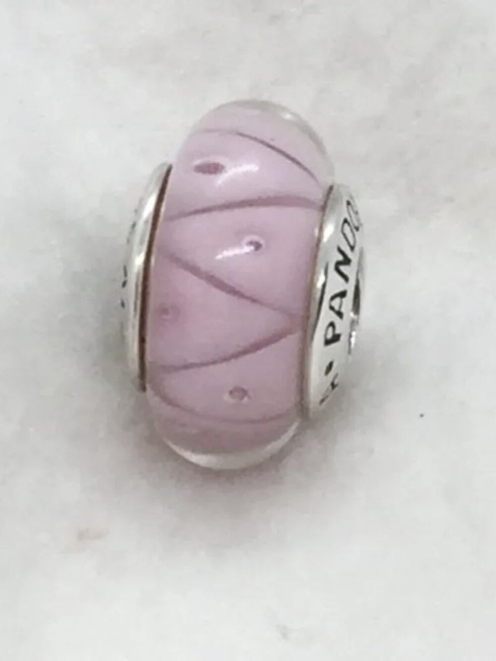 Pandora Pink Looking Glass Murano Bead